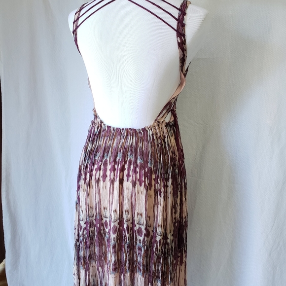 Free People sexy boho gauze tie dye maxi dress - Picture 5 of 9